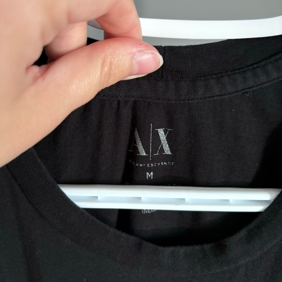 Armani exchange A|X beaded logo t-shirt medium black - Picture 3 of 5